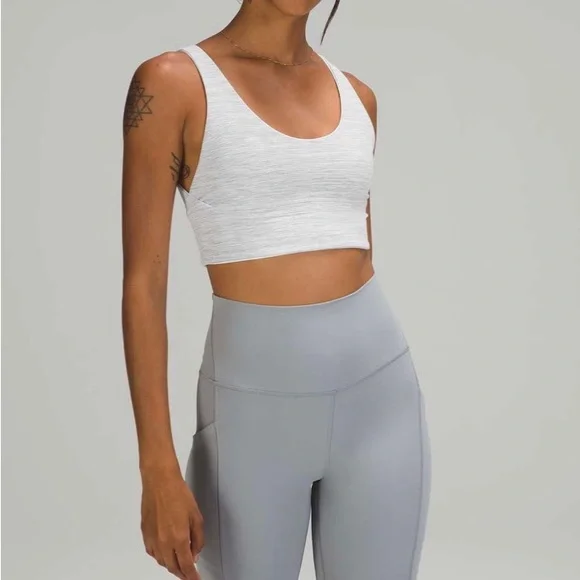 LULULEMON Align Reversible Bra White/Wee Are From Space Nimbus Battleship - Picture 2 of 14